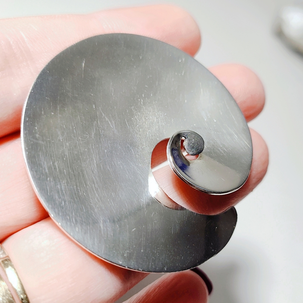TAXCO Sterling Silver Dimensional Modernist Spiral Brooch Pin - Picture 8 of 11